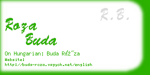 roza buda business card